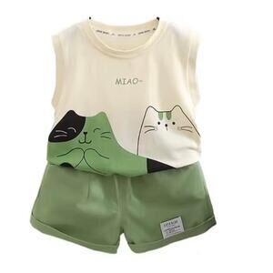 New “meow” two piece outfit 2T